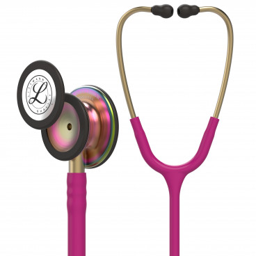 Стетоскоп Littmann Classic III, малиновая трубка, акустическая головка радужная, 69 см, 5806