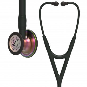 Стетоскоп Littmann Cardiology IV, черная трубка и оголовье, акустическая головка радужная, 69 см, 6165